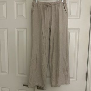 Natural linen pants